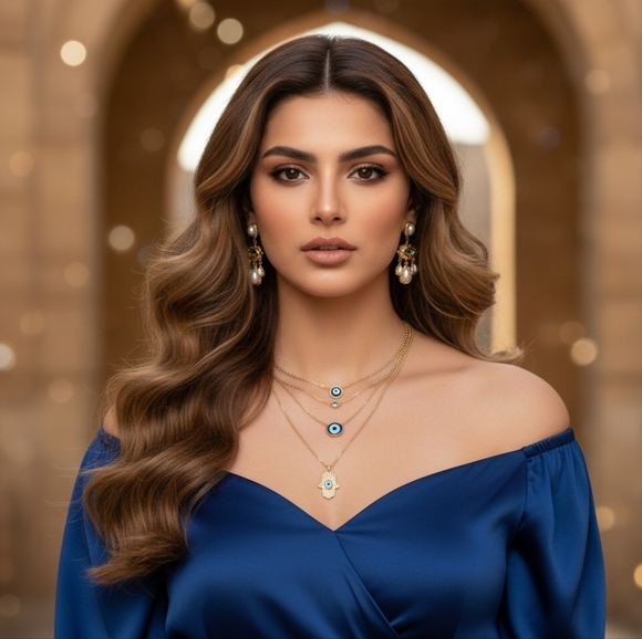 🆕️ Schiaparelli Style Elegant Gold and Pearl Evil Eye Drop Earrings NWOT - Picture 8 of 11